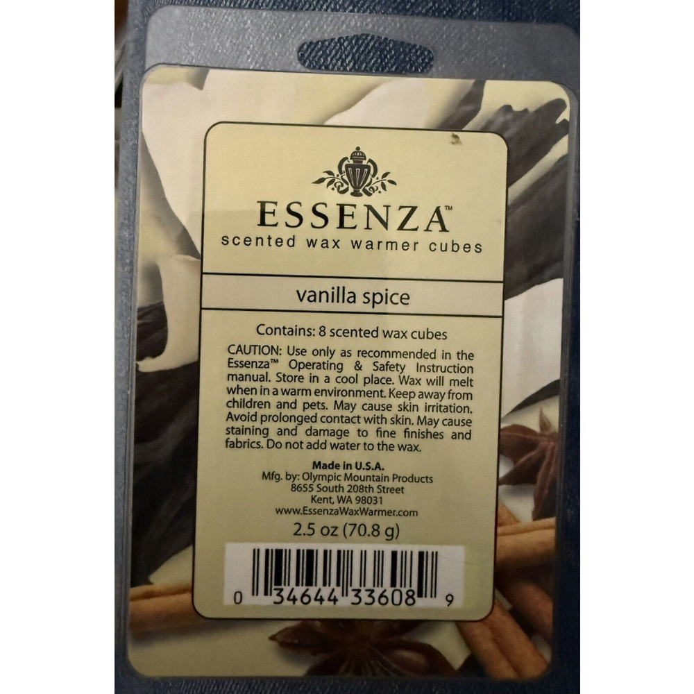 NEW 4 Essenza Scented Wax Warmer Cubes Vanilla Spice,Mandarin Chai,Pear Honey+1